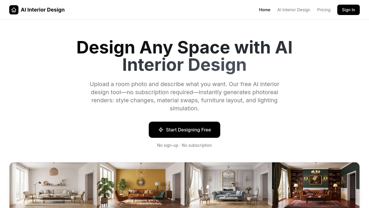 AI Interior Design