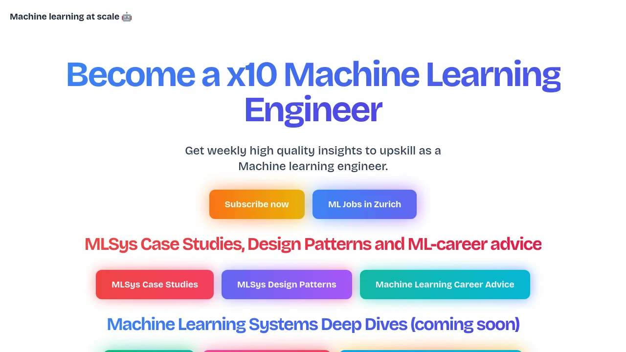 Machine Learning at Scale