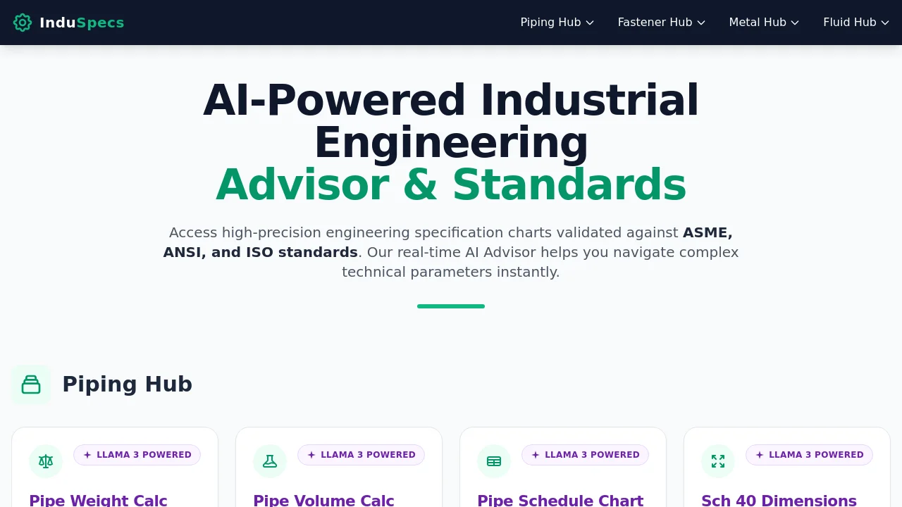 InduSpecs - AI Engineering Advisor & Industrial Specificatio