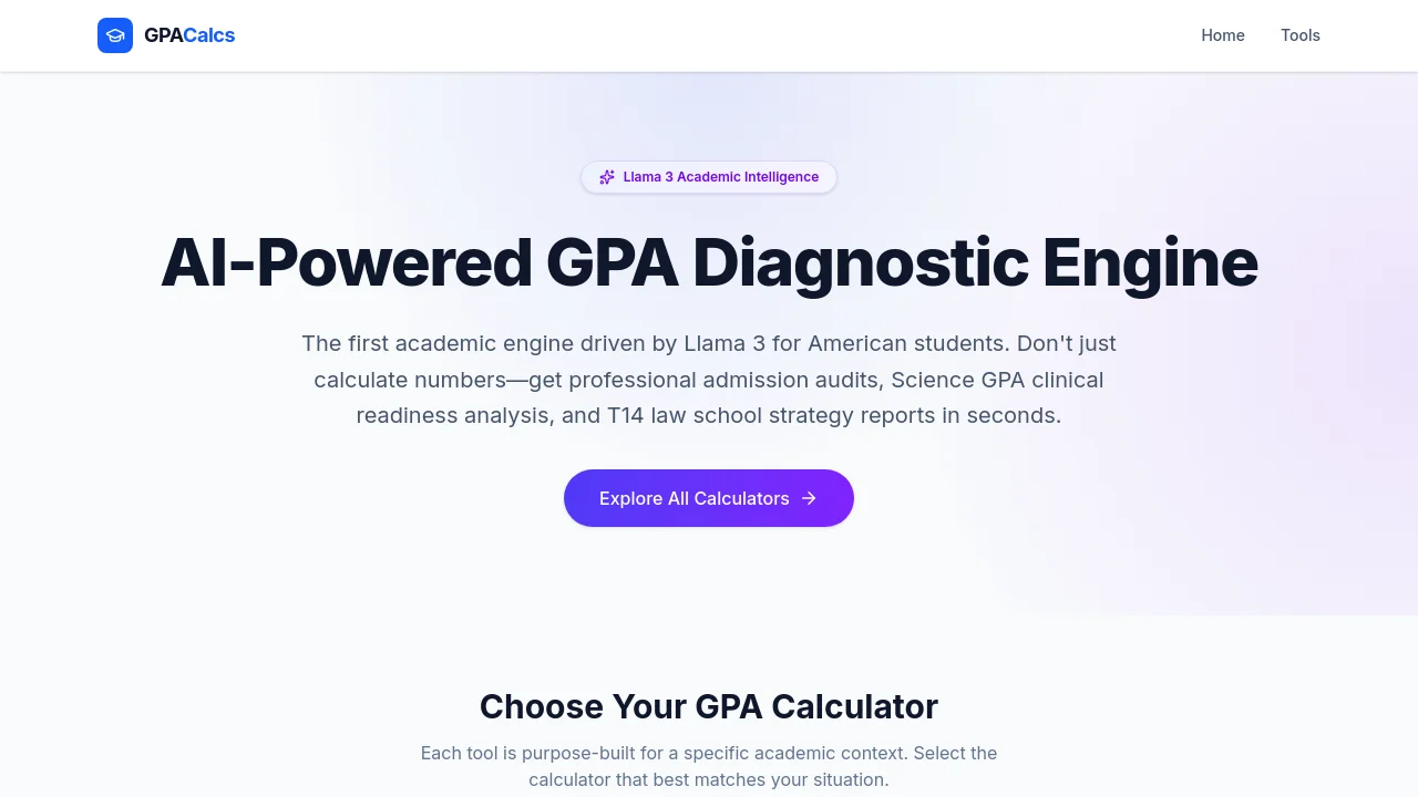 AI GPA Calculator — Smart Admission Diagnostics & Grade Fore