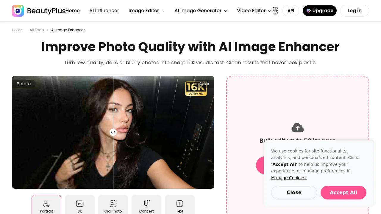 BeautyPlus AI Image Enhancer