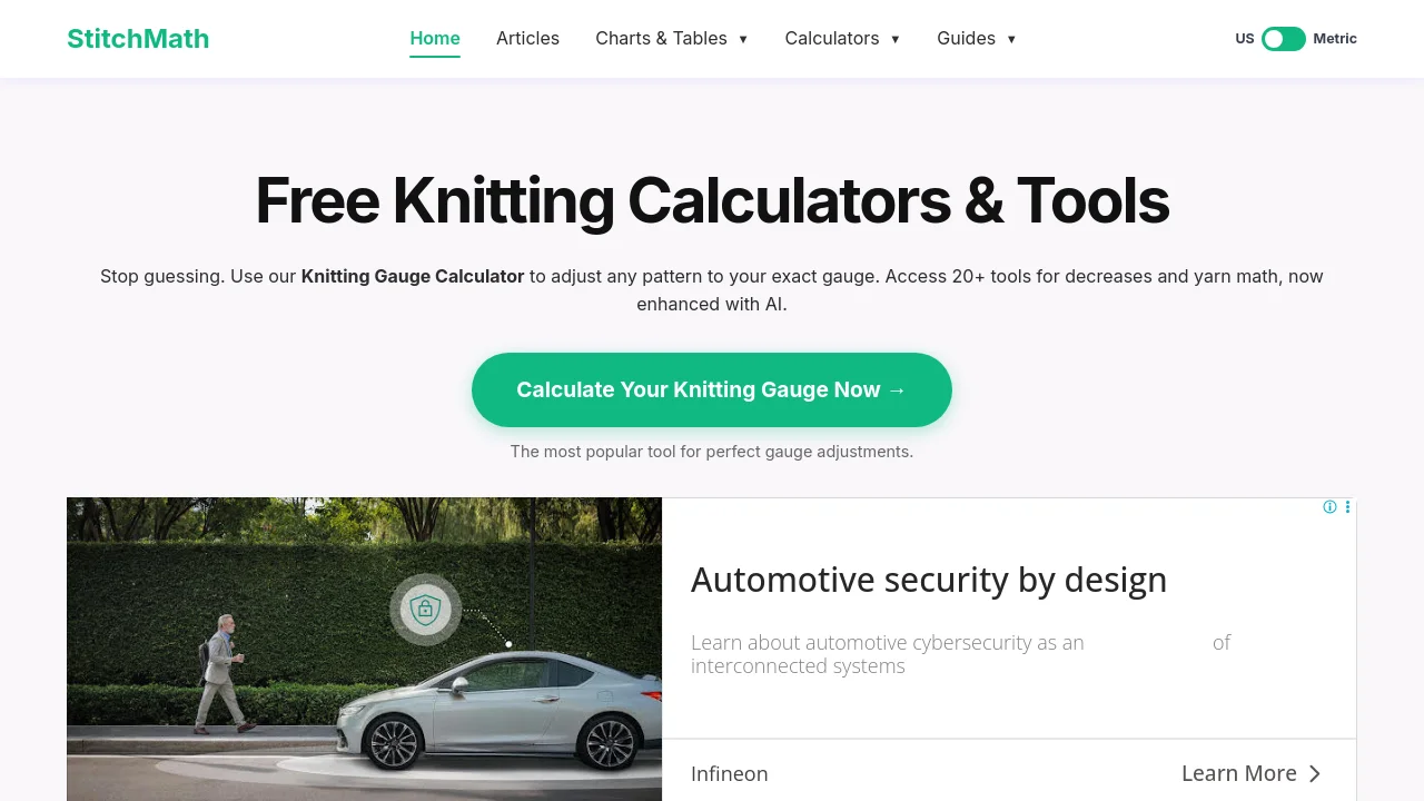 Free Knitting Calculators: Gauge, Decrease & Yarn Tools (AI-