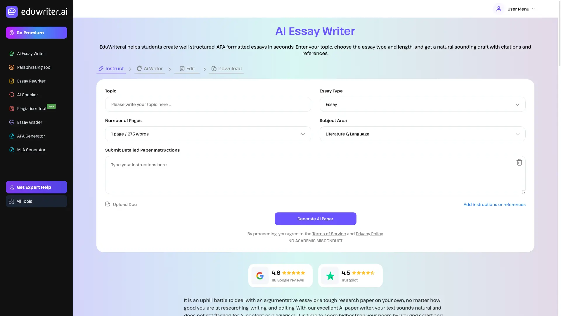 EduWriter AI