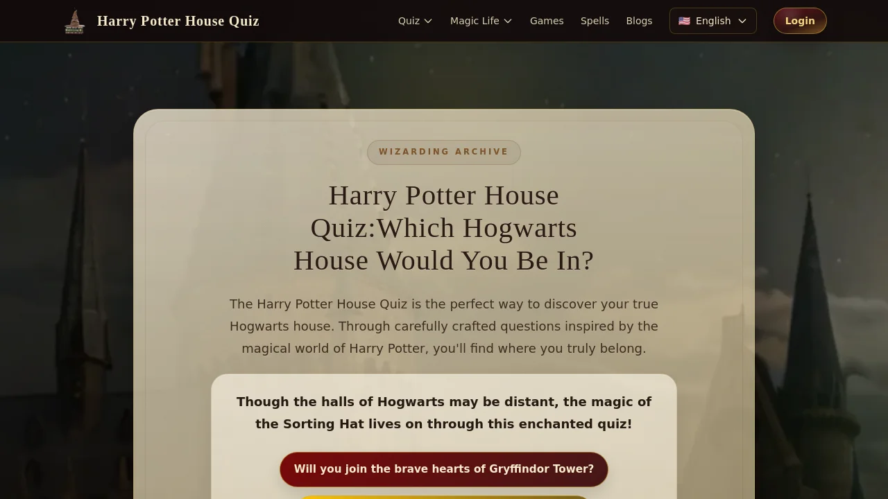 Harry Potter House Quiz