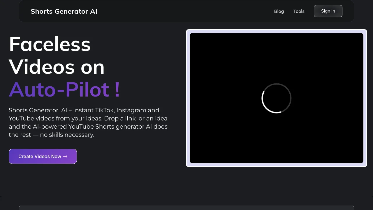 Shorts Generator AI