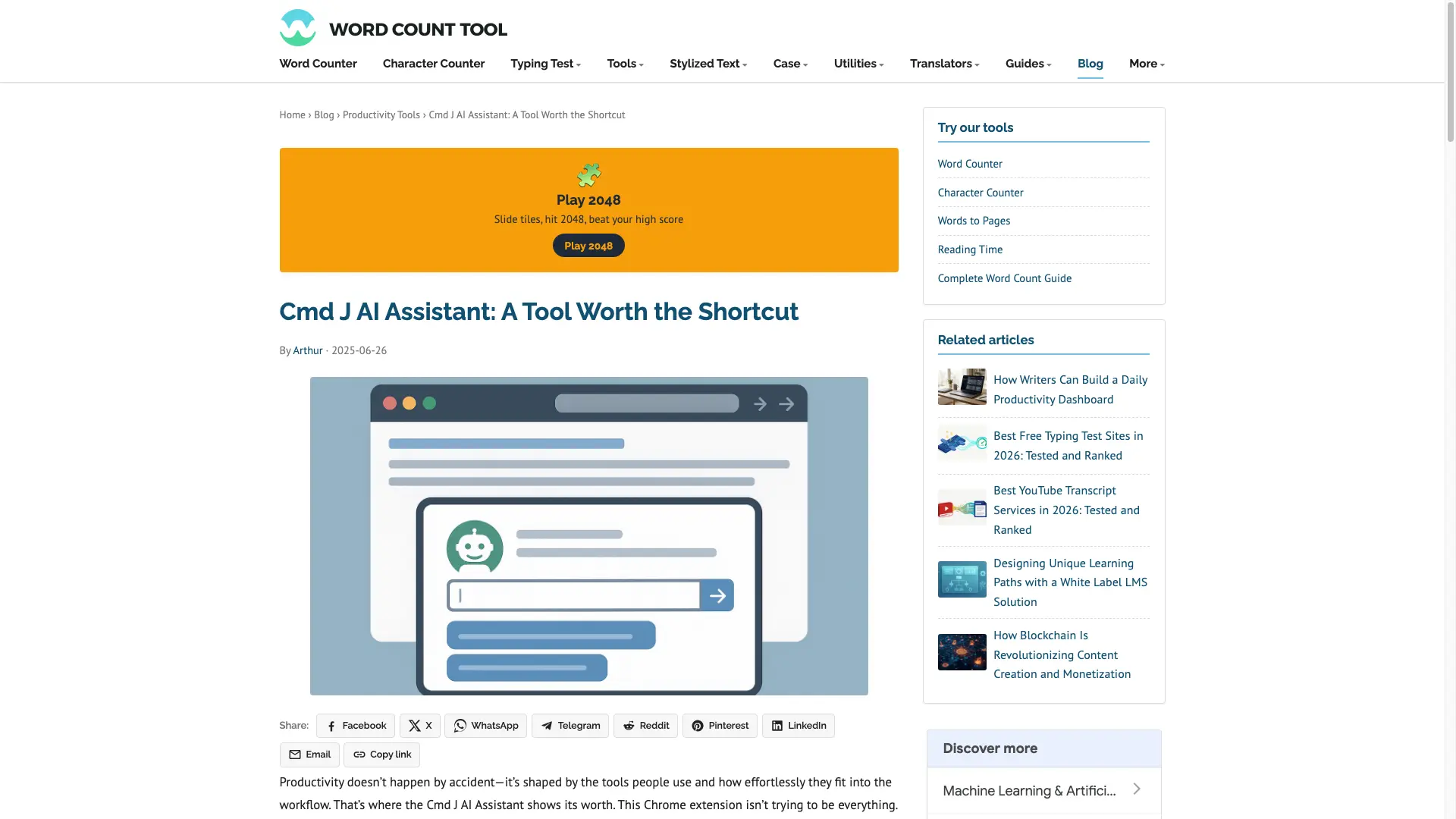 Cmd J AI Assistant