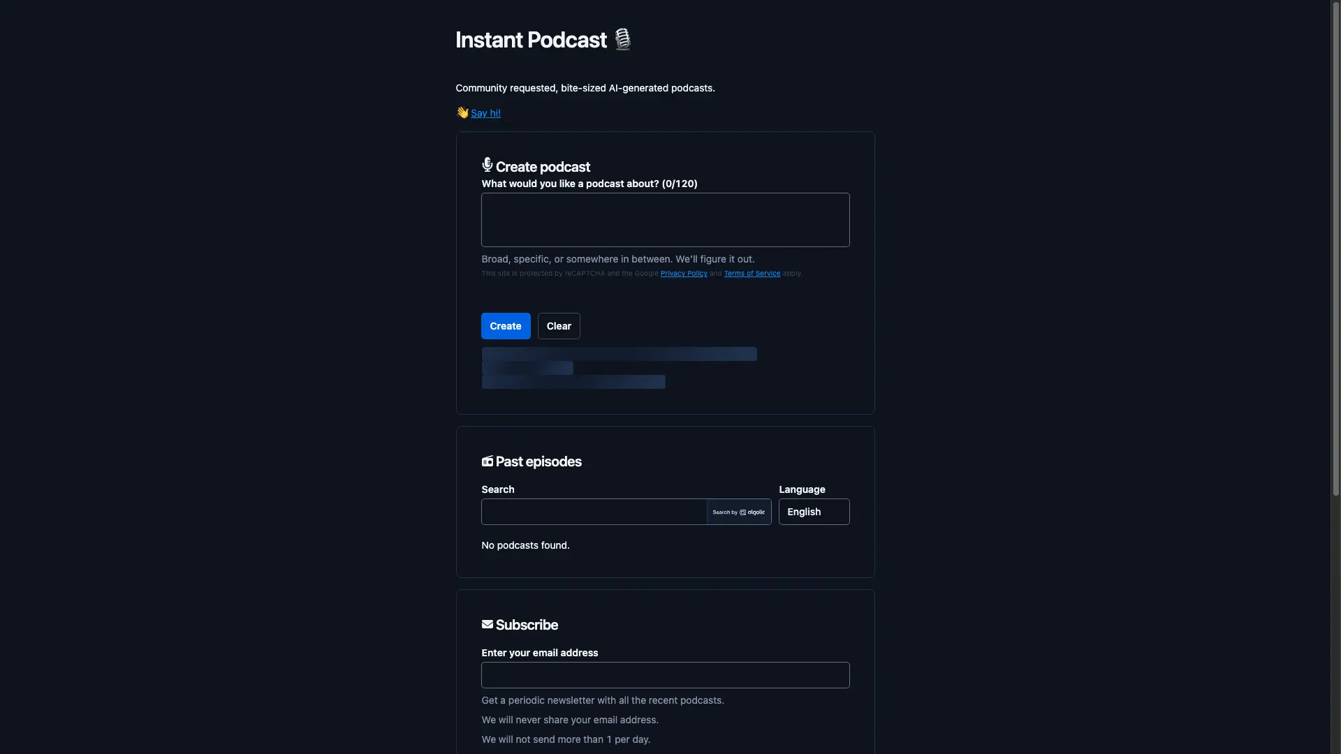Instant Podcast