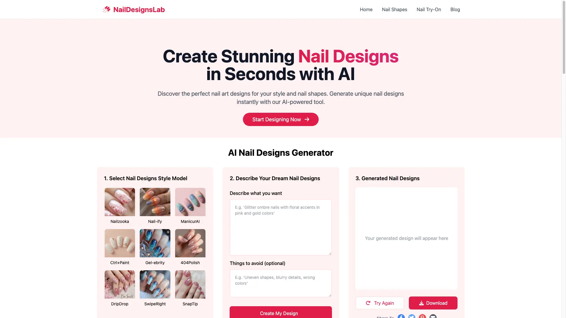 AI Nail Designs Lab